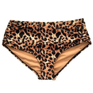 Jones New York Women's Shirred Side High Waist Swim Bottoms